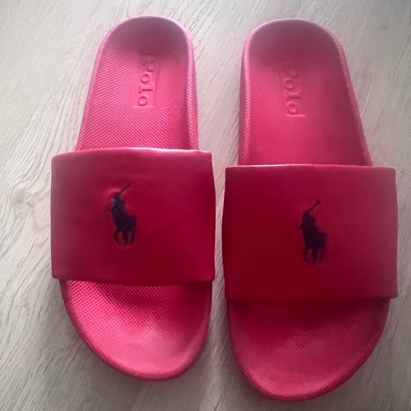 Polo Ralph Lauren Other - Polo by Ralph Lauren Red Slide Sandals